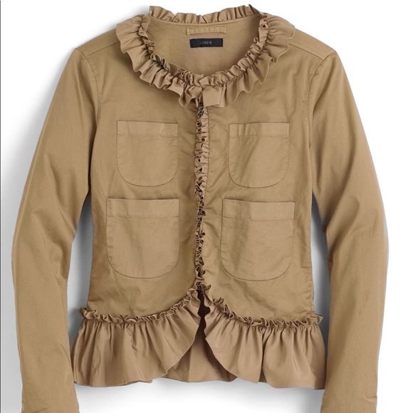 J. Crew Ruffle Chino Jacket - Picture 1 of 3